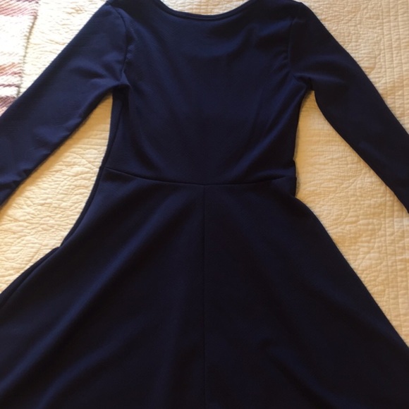 Navy blue quarter sleeve dress - Picture 3 of 3